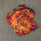 Striated Rainbow Splash Copper Art