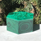 Hexagon Malachite Box