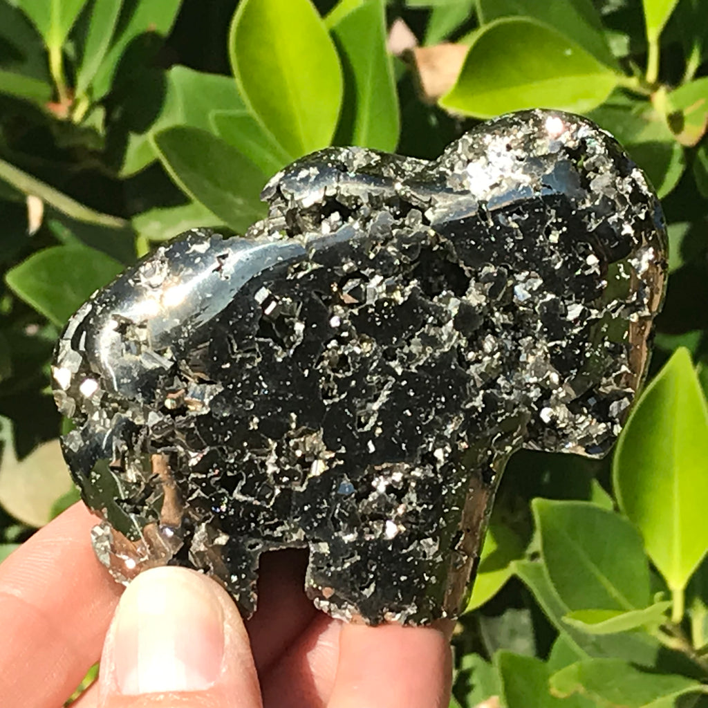 Miniature Pyrite Buffalo Sculpture