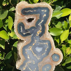 Quartz Crystals Surrounding Banded Agate