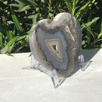 Blue Banded Agate Heart Slab