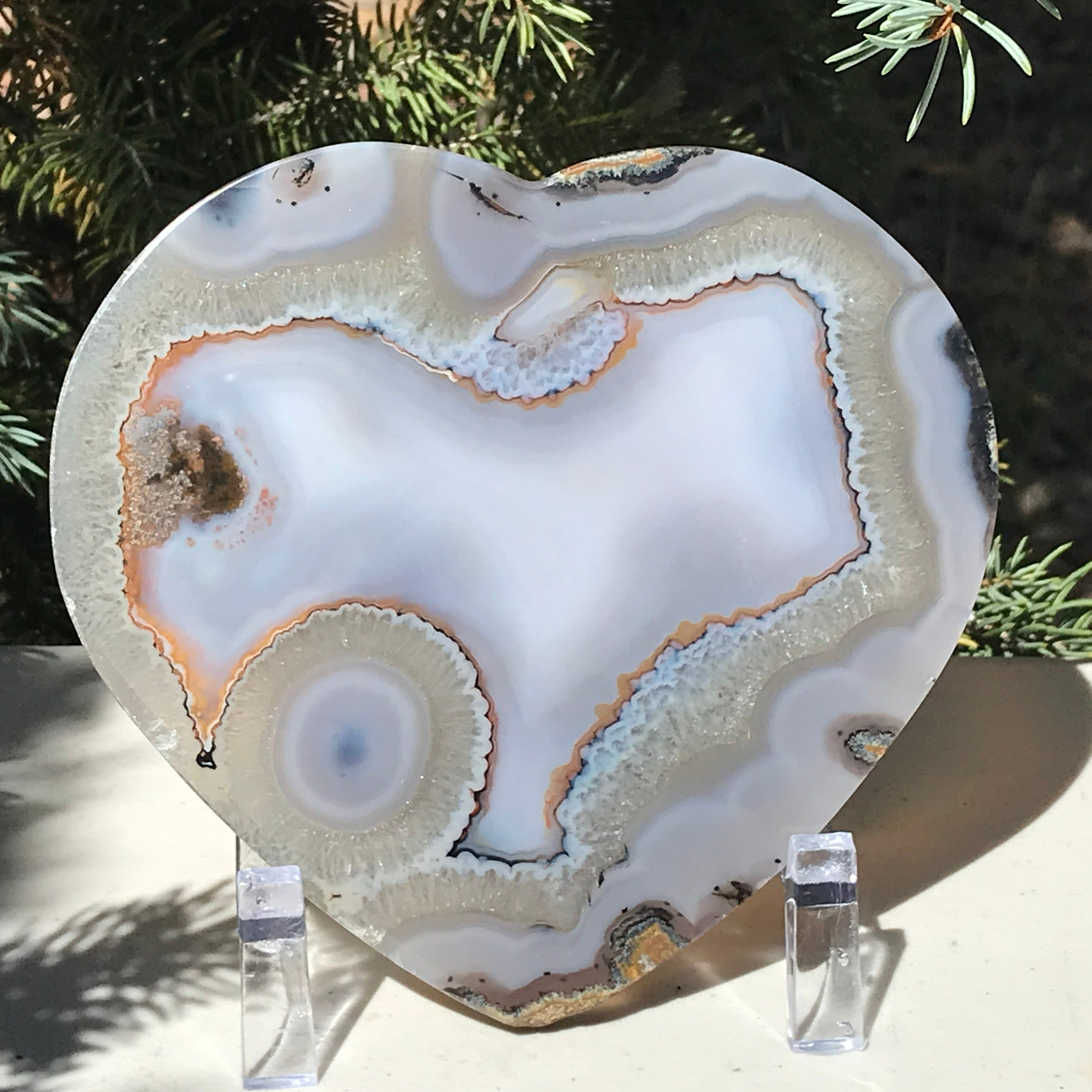 Dual Personality Agate Heart