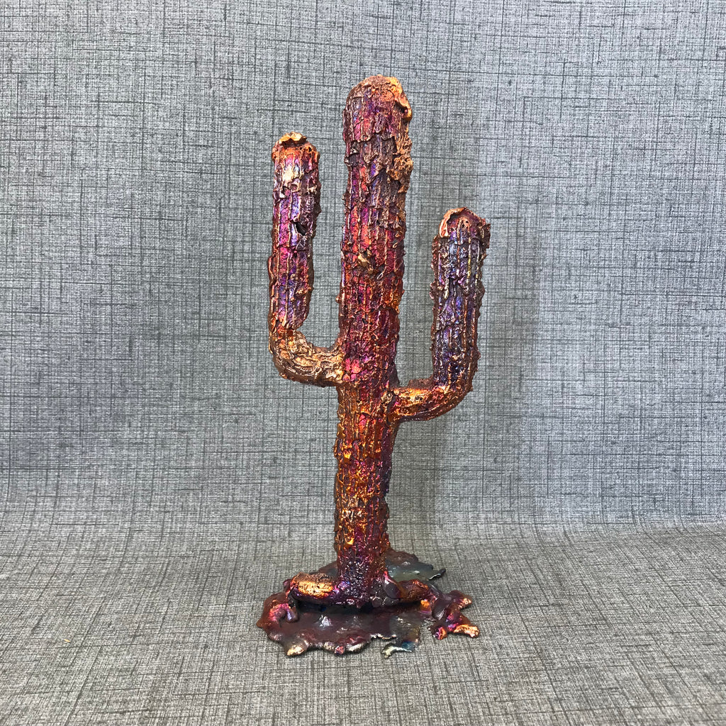 Standing Splash Copper Saguaro Cacti