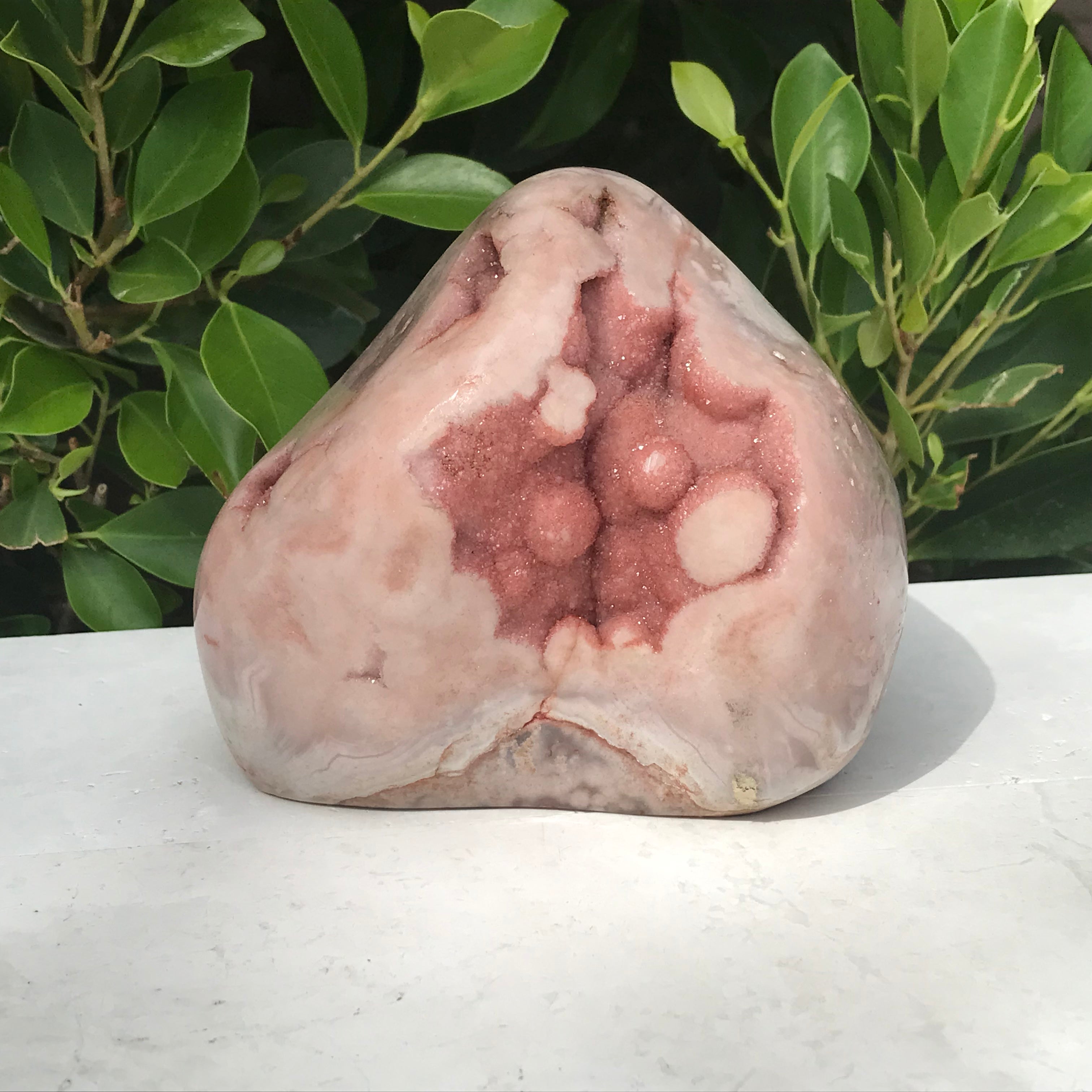 Glittery Rose Jasper Geode