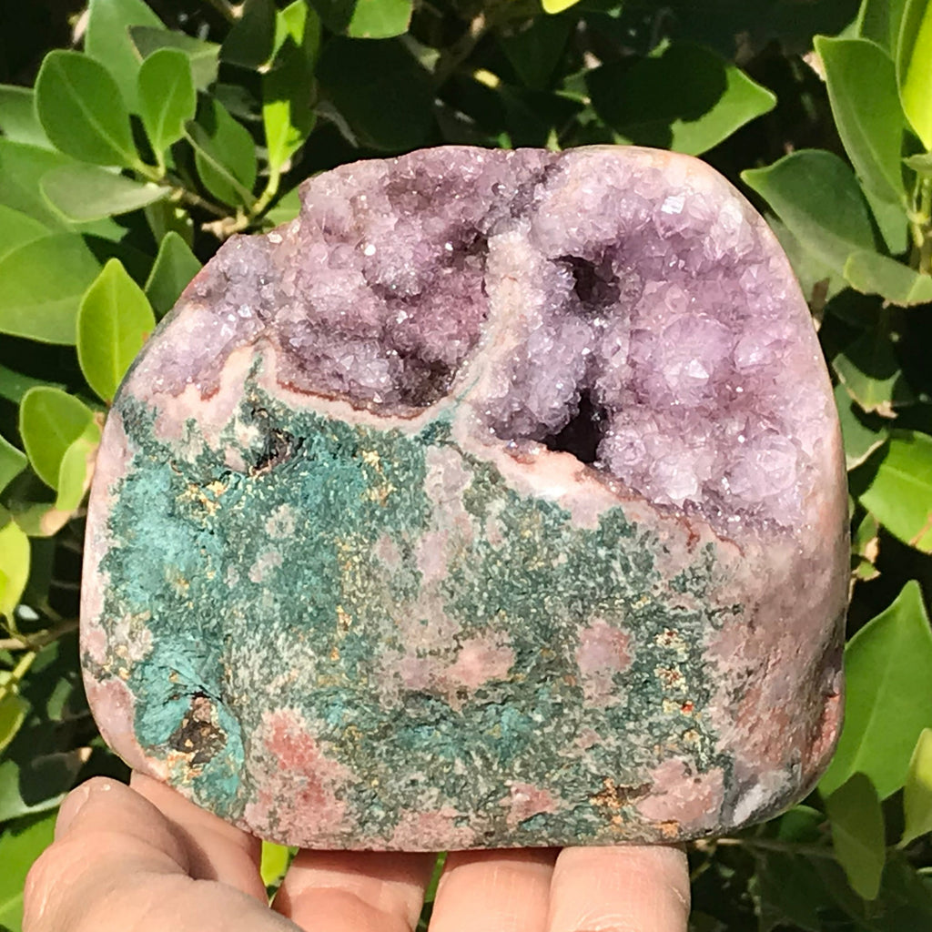 Geode Topped Rose Jasper Nodule