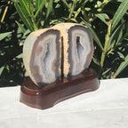 Crystal Lined Agate Geode Pair