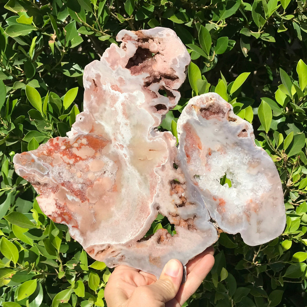 Quartz Crystal/ Rose Jasper Slab