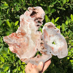 Quartz Crystal/ Rose Jasper Slab