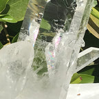 Crystal Growth on Lemurian Crystal Cluster