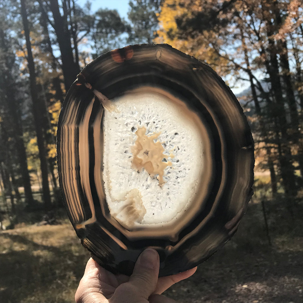 Translucent Crystal Quartz Agate Slice