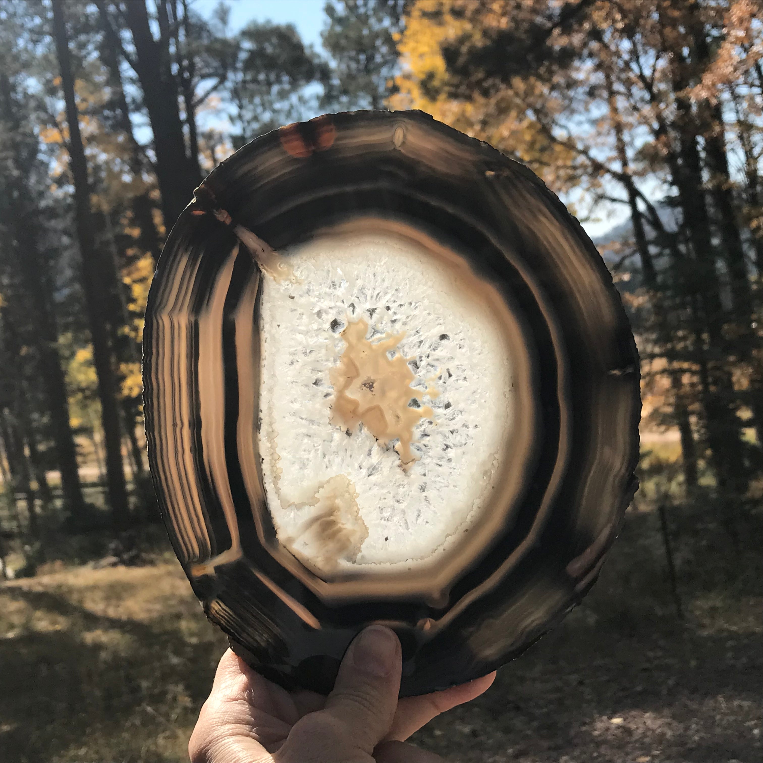 Translucent Crystal Quartz Agate Slice