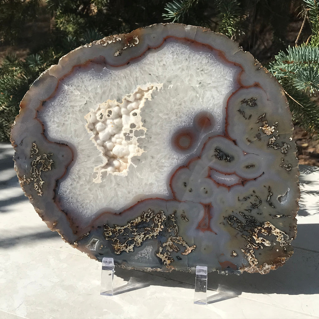 Crystal over Crystals Agate Slice
