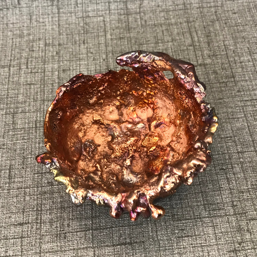 Small Rainbow Splash Copper Bowl