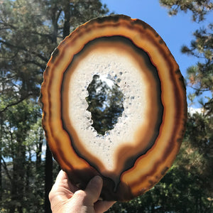 Glowing Translucent Agate Slice