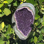 Wide Band of Colorful Agate/Amethyst Freeform