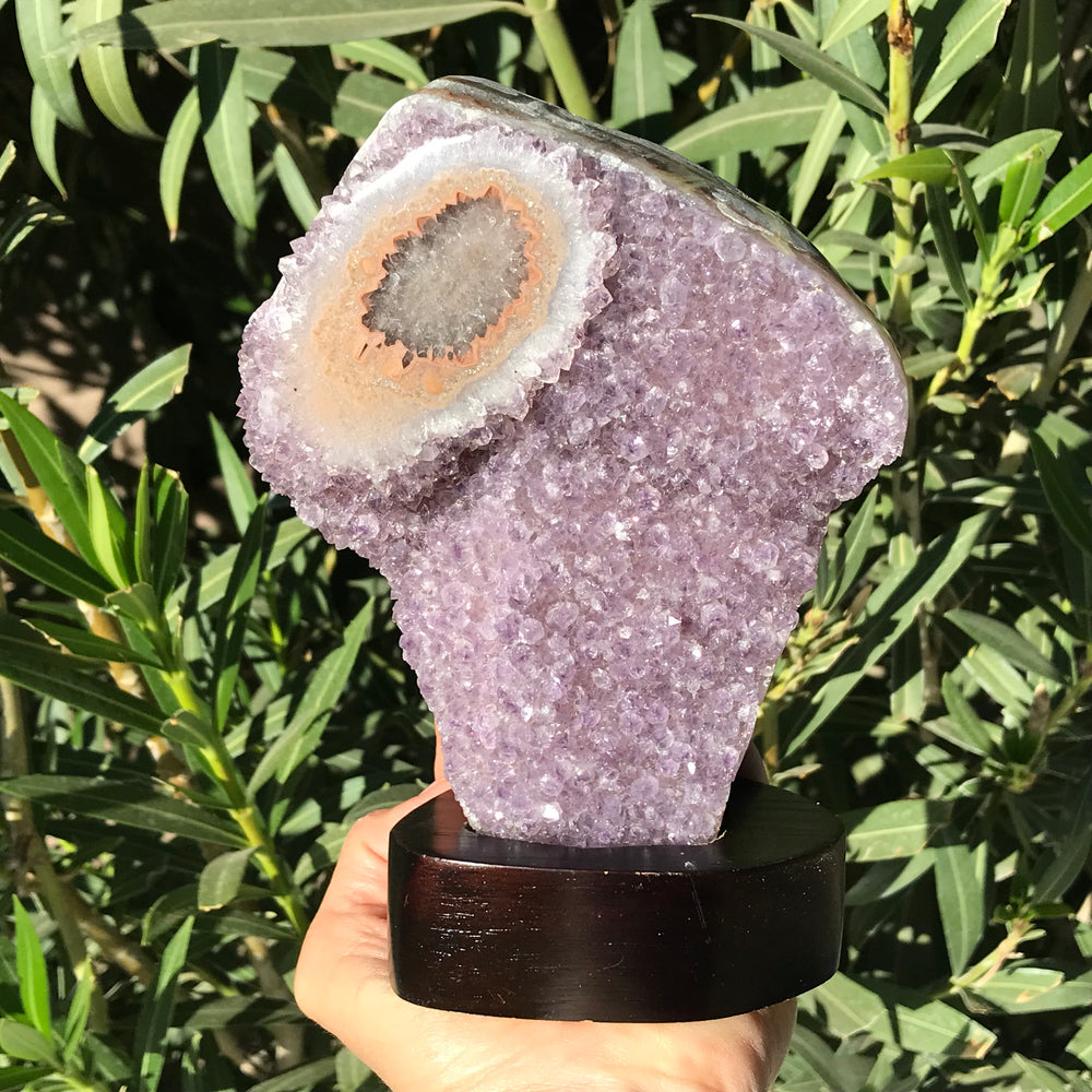 Large Stalactite Eye on Amethyst Freeform