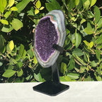 Wide Band of Colorful Agate/Amethyst Freeform