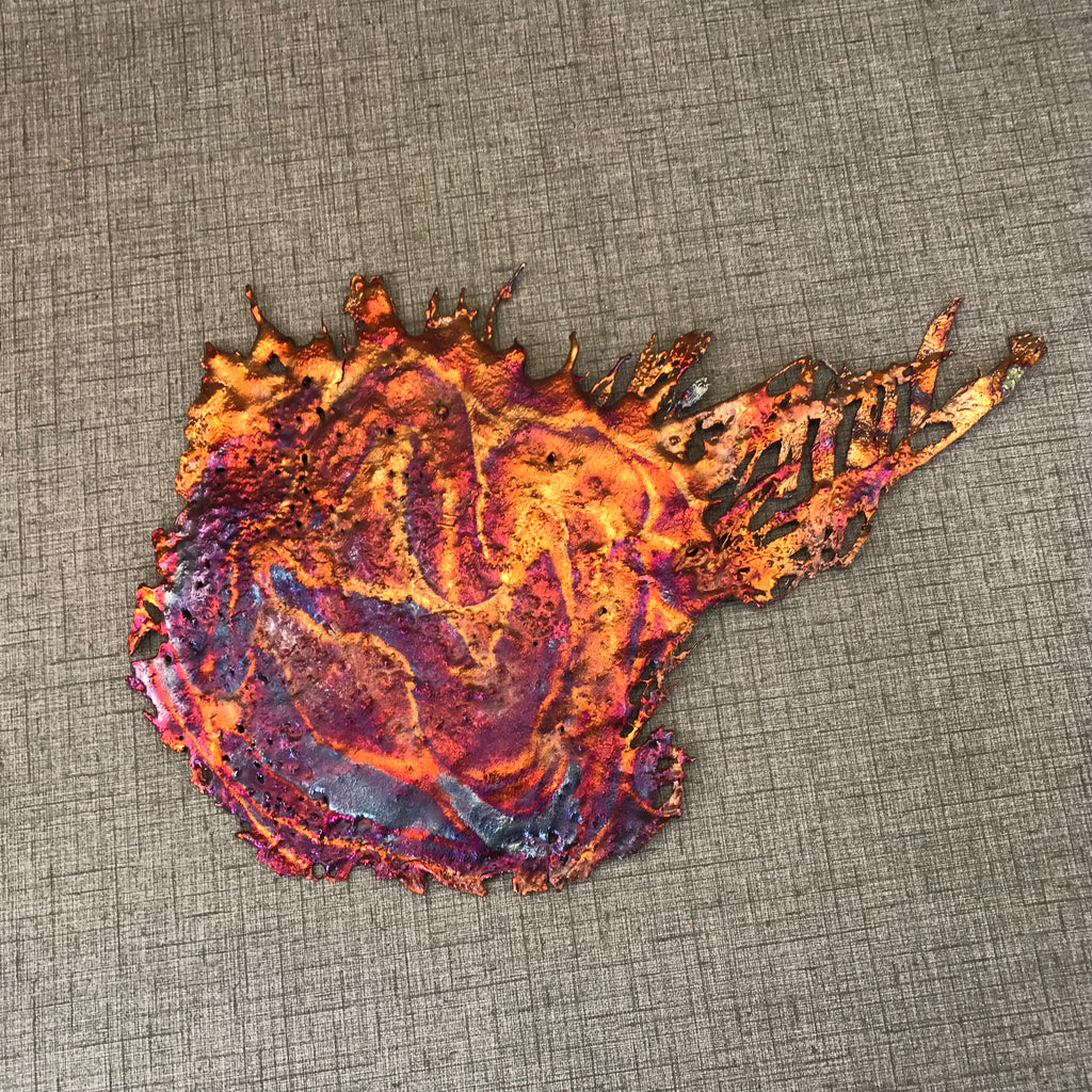 Flashy Rainbow Splash Copper Decor