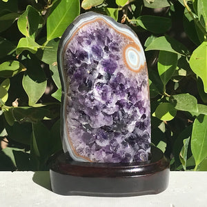 Pristine Agate Banded Amethyst Freeform