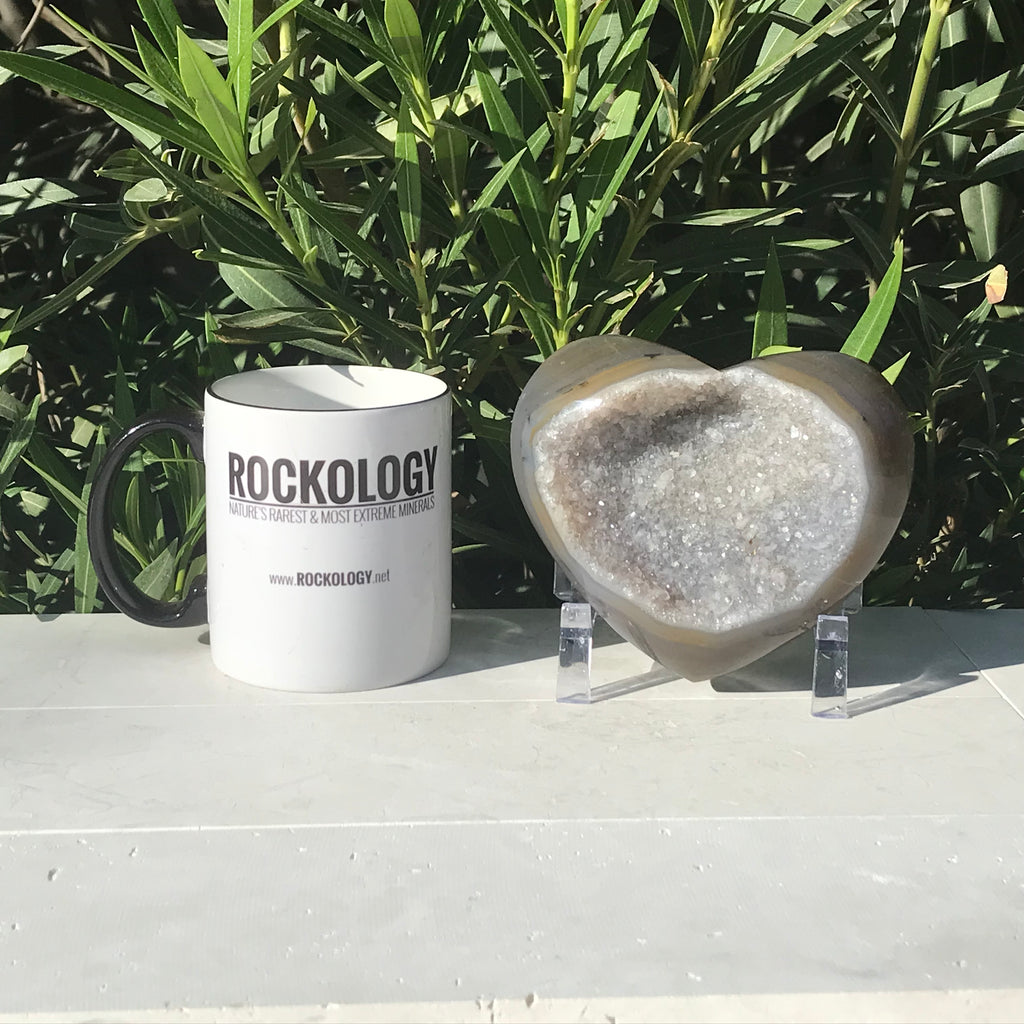 Quartz Crystal Filled Agate Geode Heart