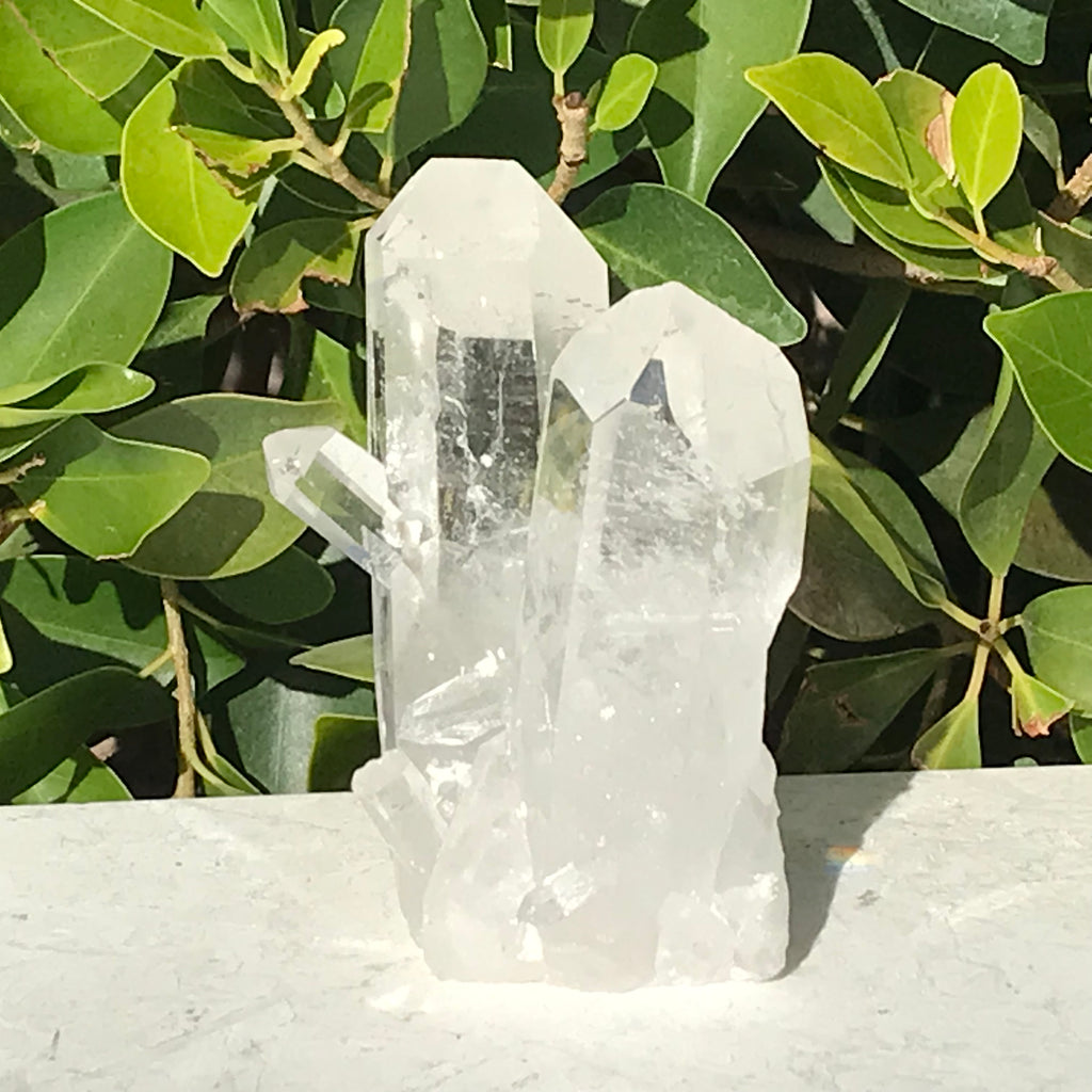 Twin Points Brazilian Crystal Cluster