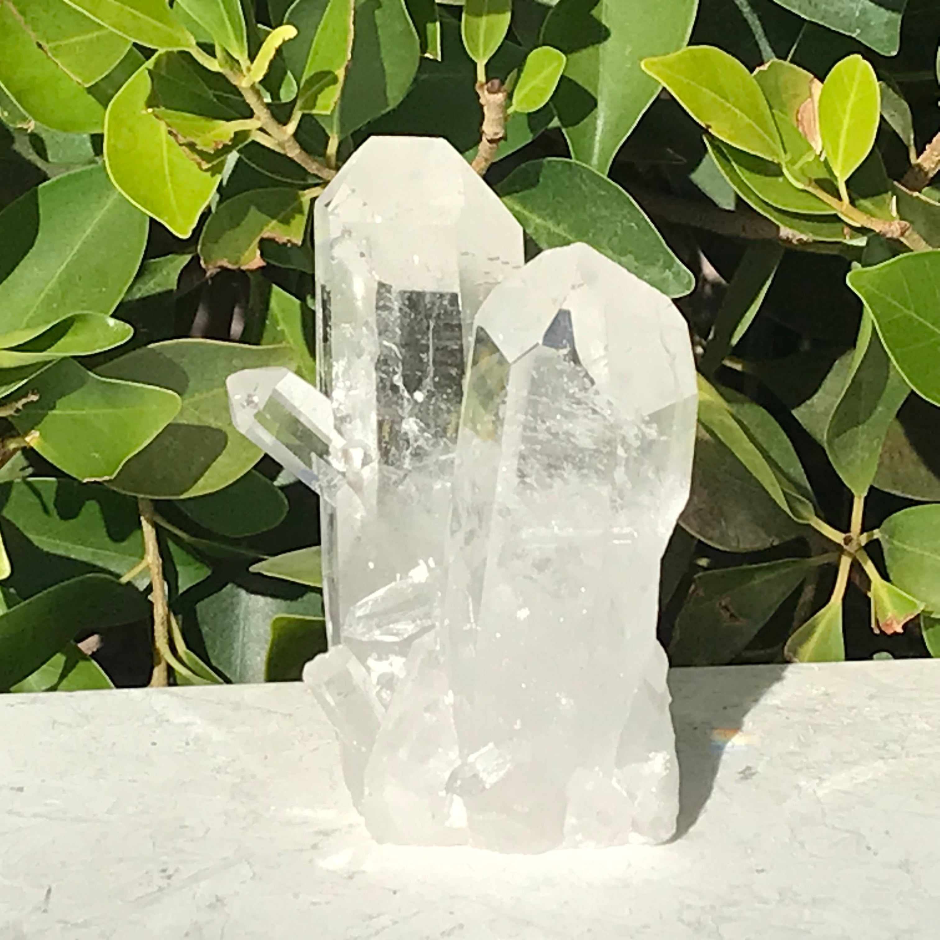 Twin Points Brazilian Crystal Cluster