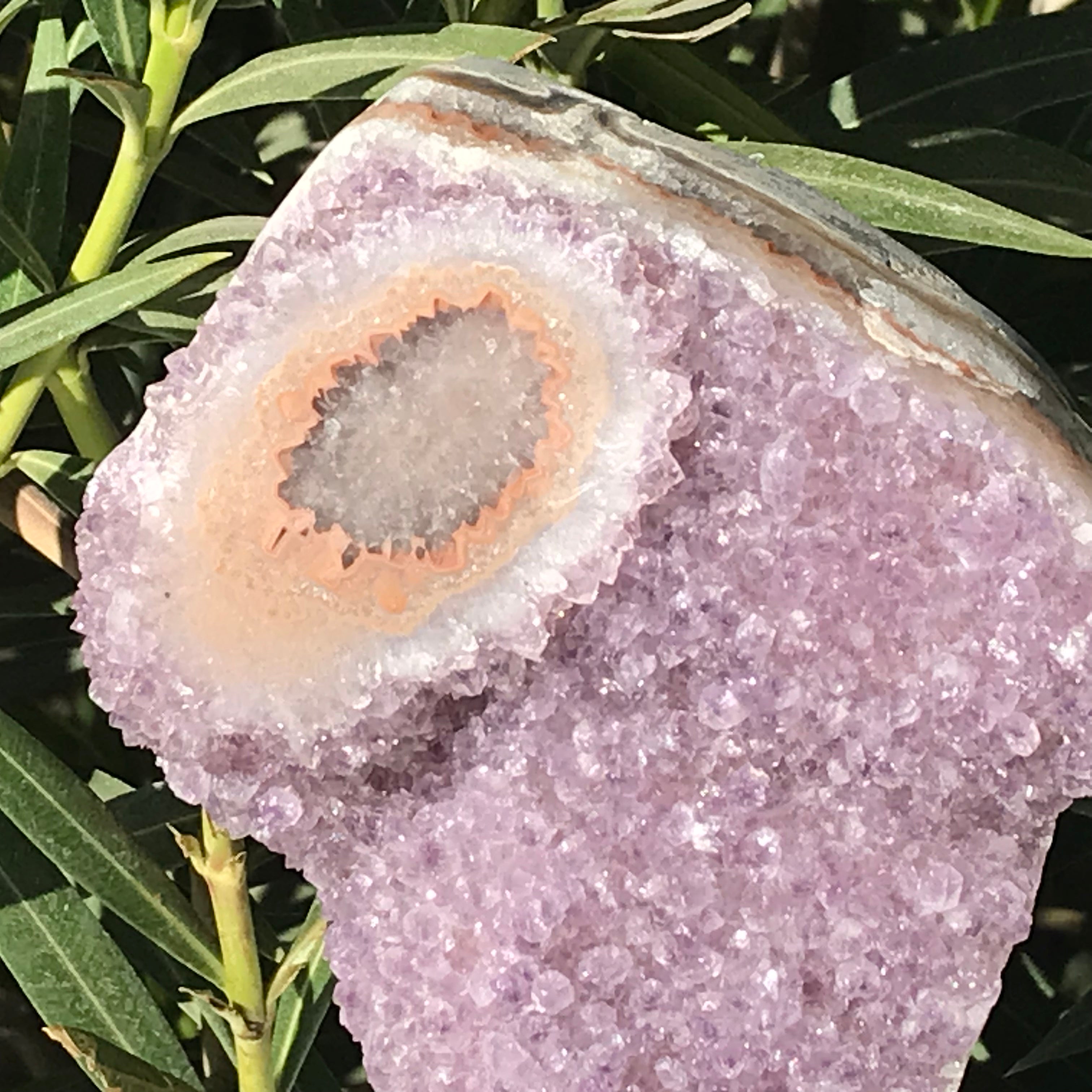 Large Stalactite Eye on Amethyst Freeform