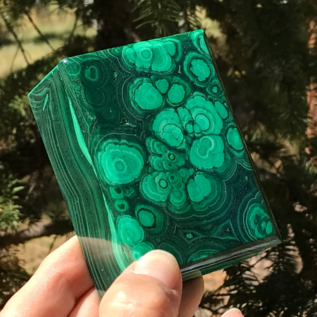 Floral Patterned Malachite Box