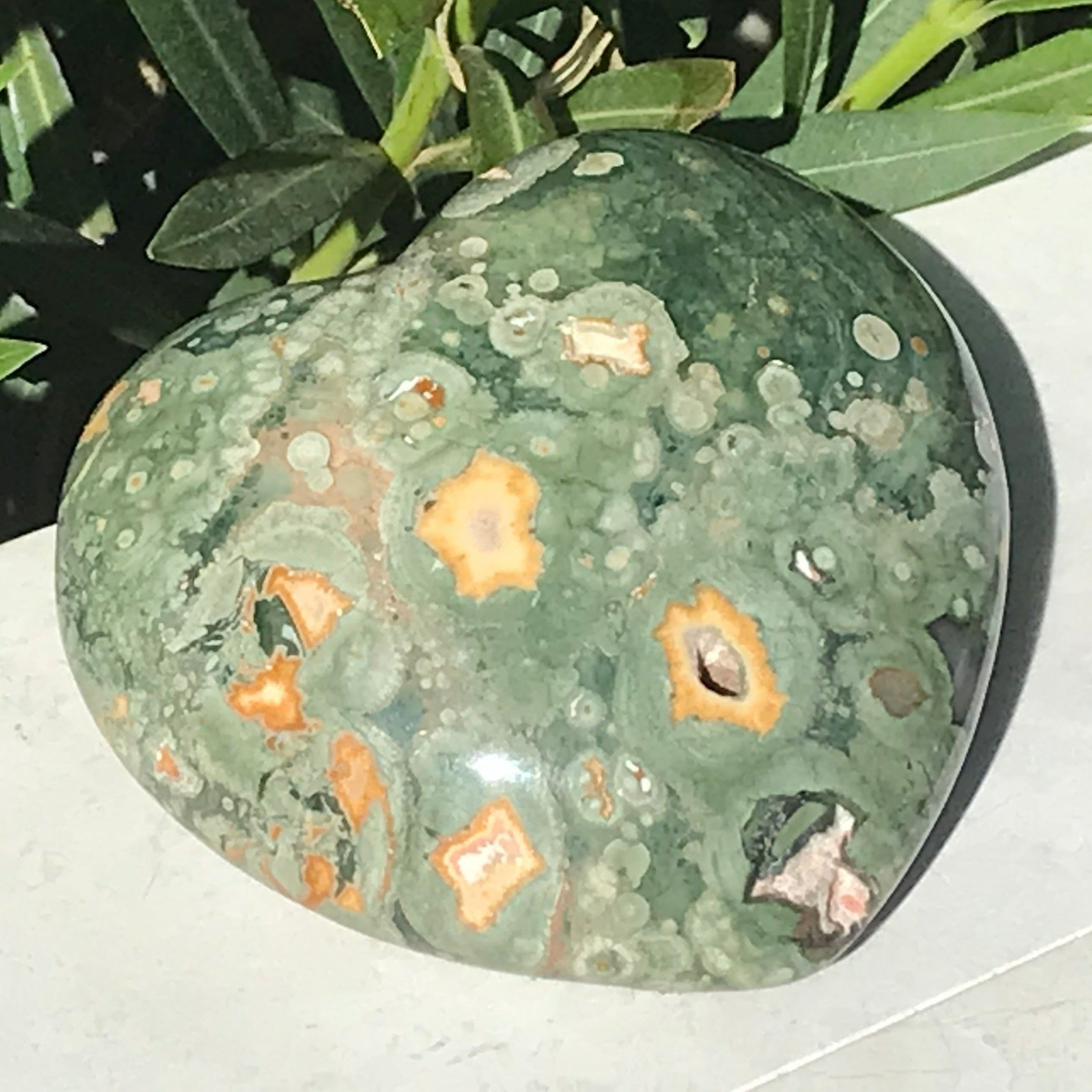 Speckled Rainforest Jasper Heart
