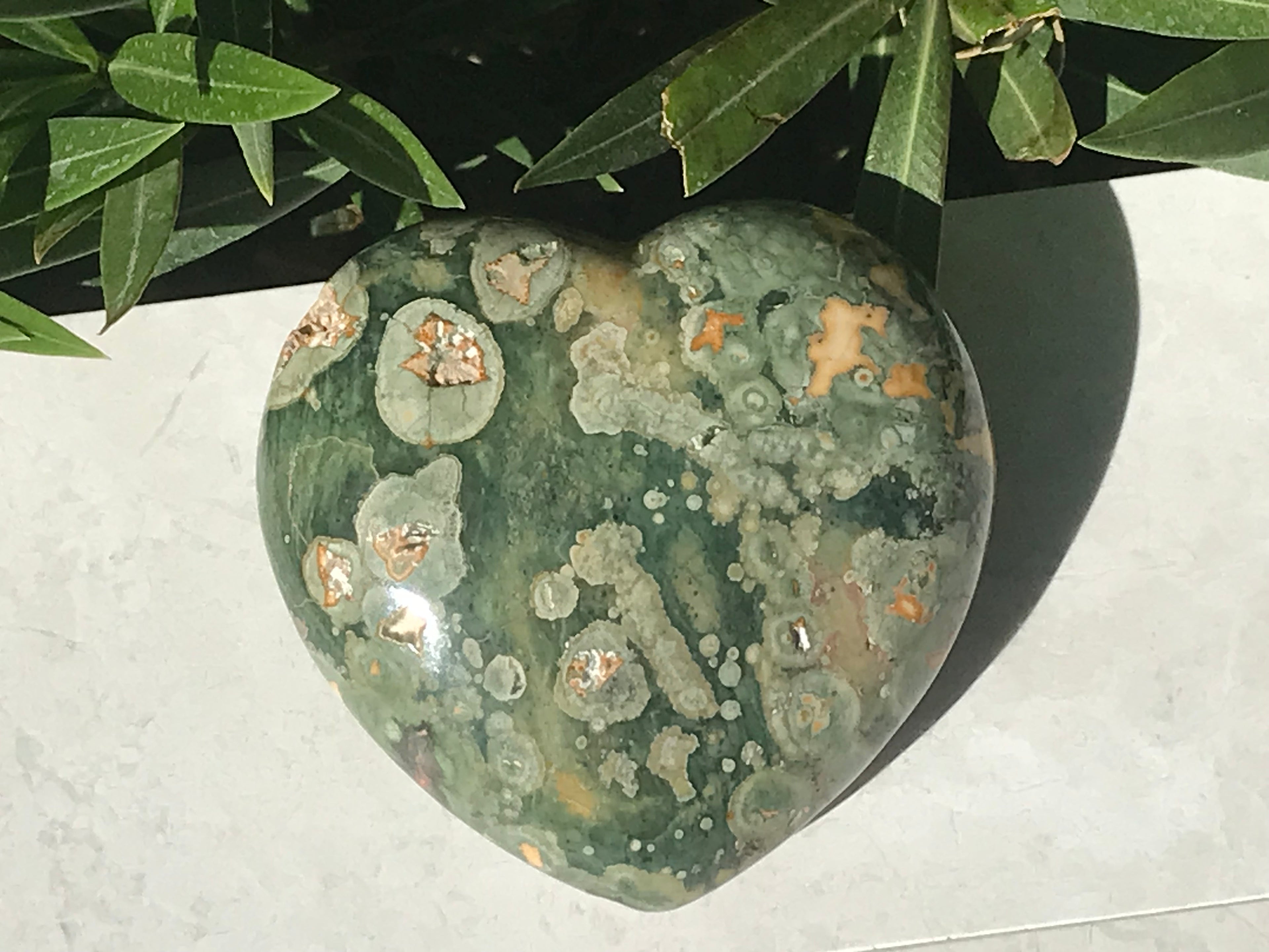 Speckled Rainforest Jasper Heart