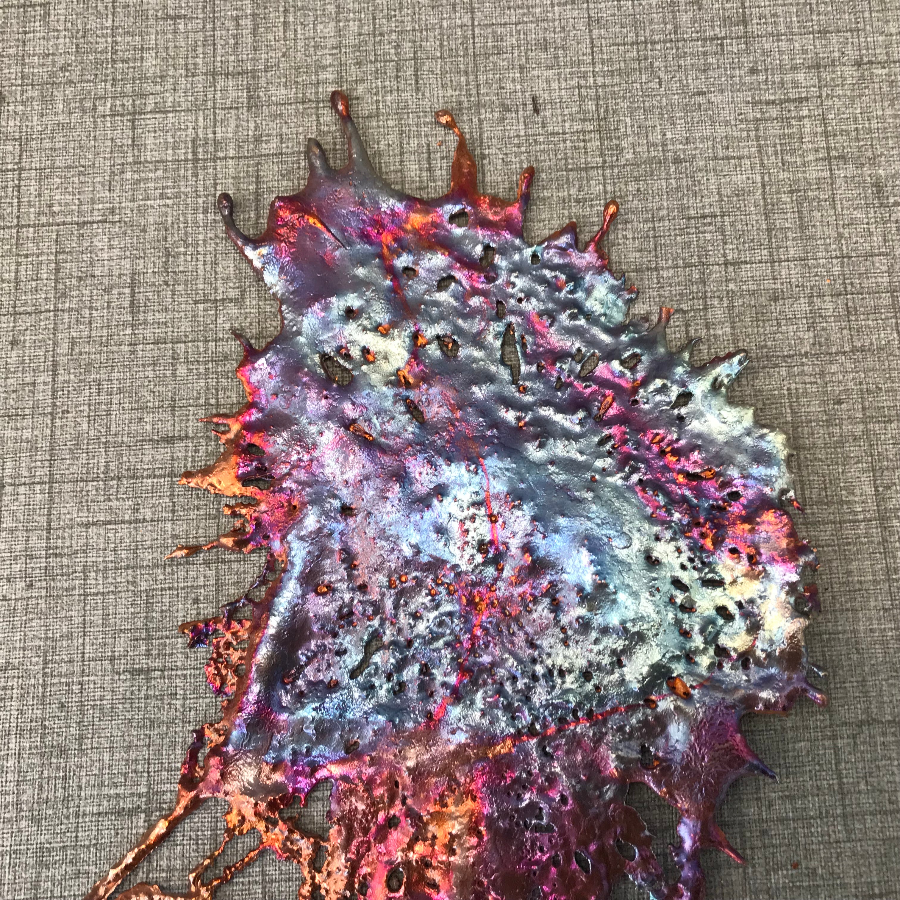 Cool Shades of Rainbow Copper Splash Art