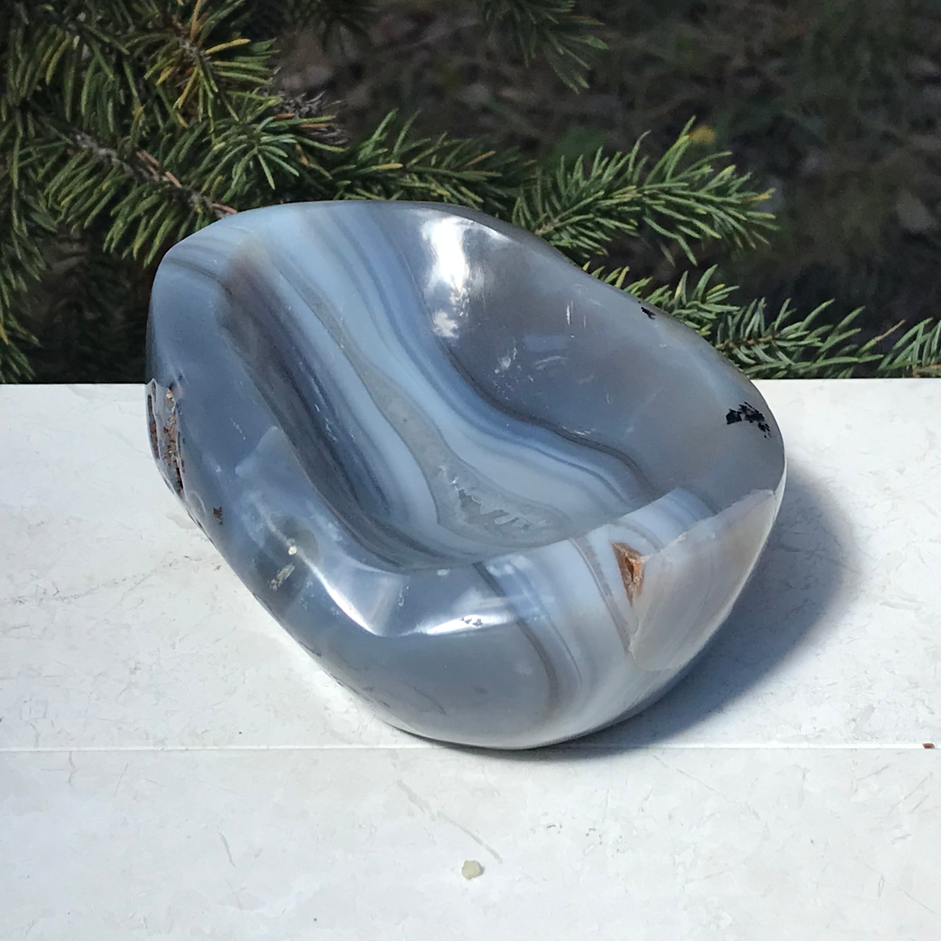 Blue Bands of Agate Bowl