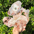 Quartz Crystal/ Rose Jasper Slab