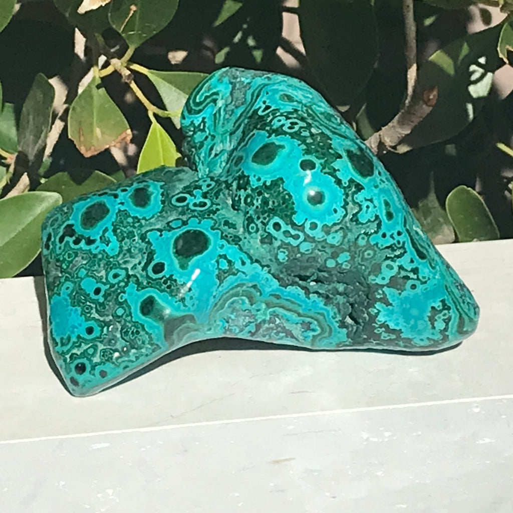 Hues of Turquoise and Green Malachite/Chrysocolla Nodule