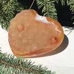 Fire and Ice Brazilian Agate Heart