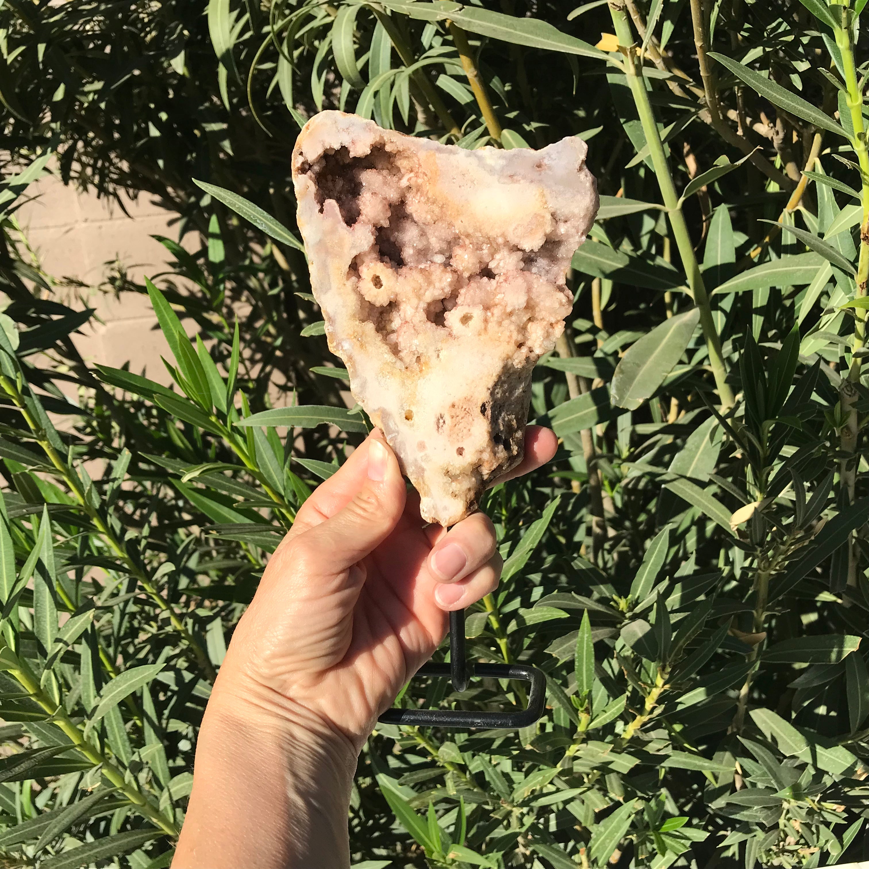 Microcrystalline Quartz over Nodules Rose Geode