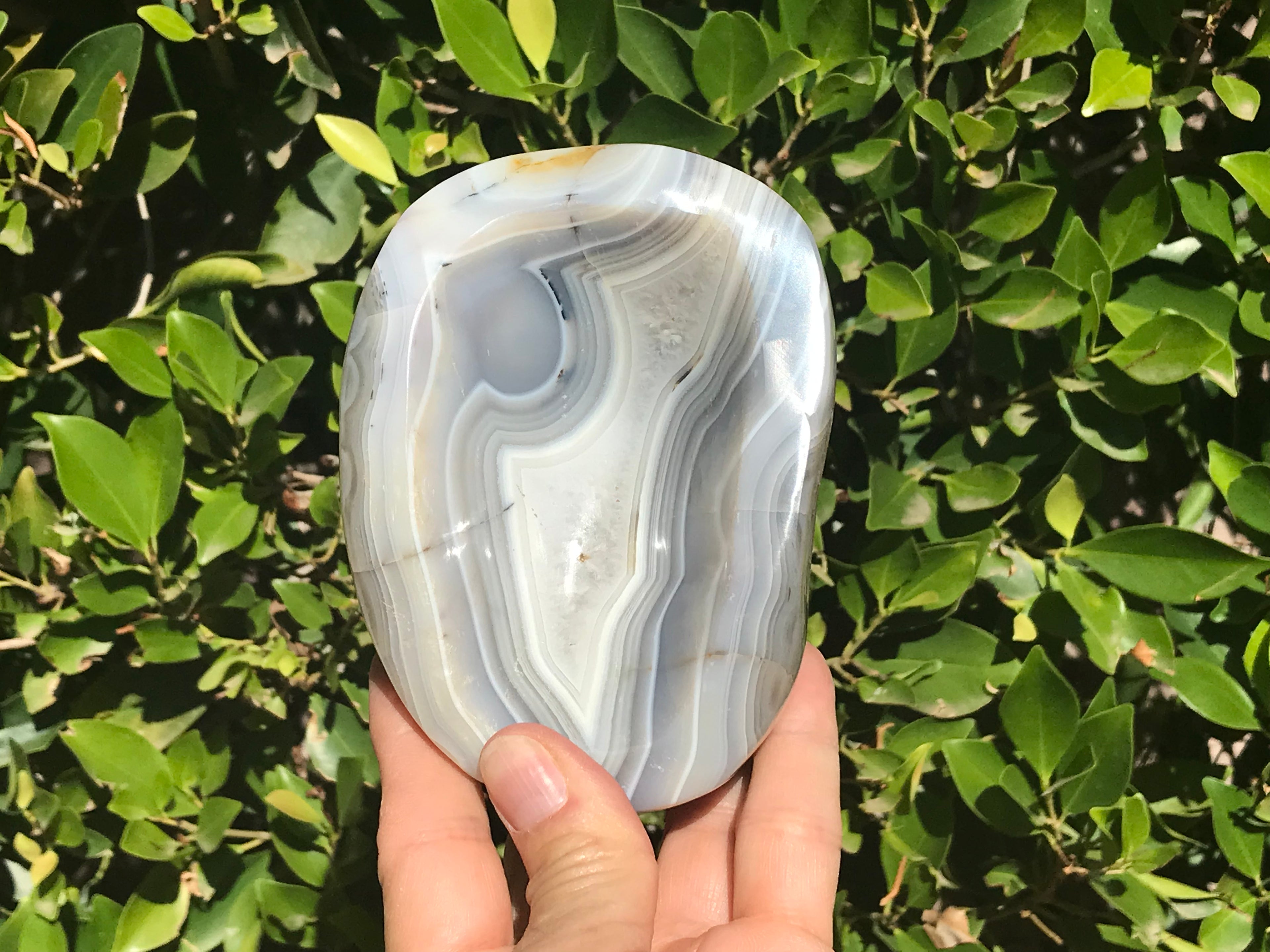 Elaborately Banded Brazilian Agate Bowl