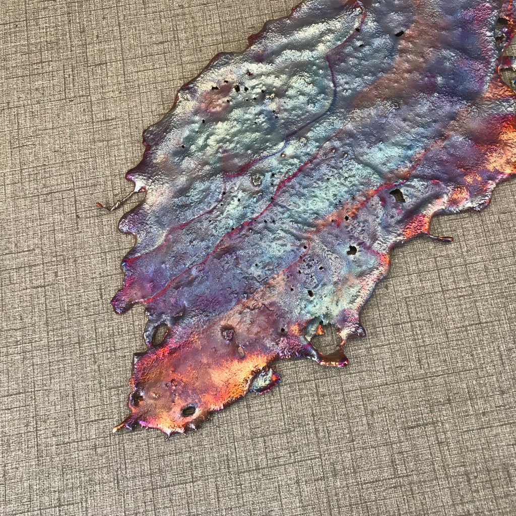 Icy Rainbow Copper Splash Abstract