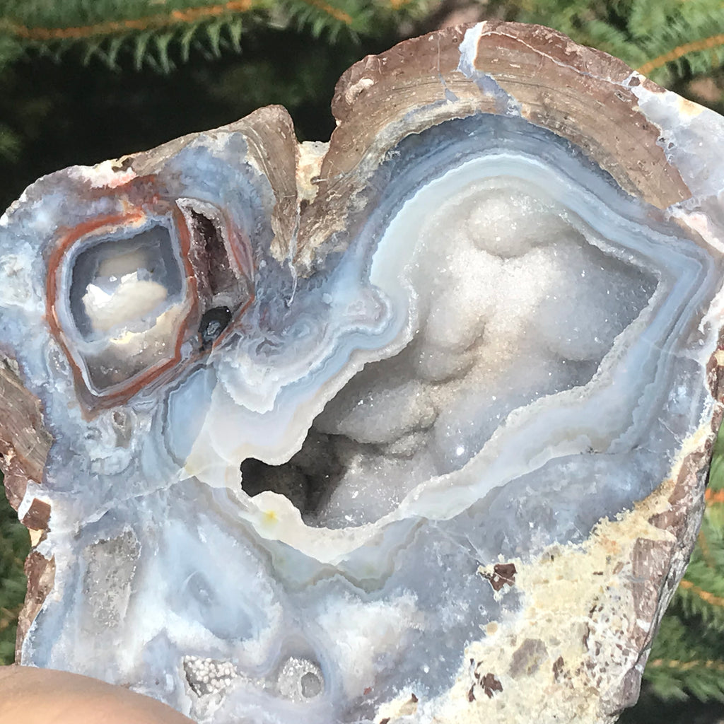 Glittering and Banded Dugway Geode #1 of Pair
