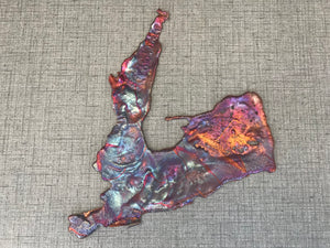 Rainbow Copper Splash Abstract