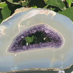 Amethyst Lined Agate Slab