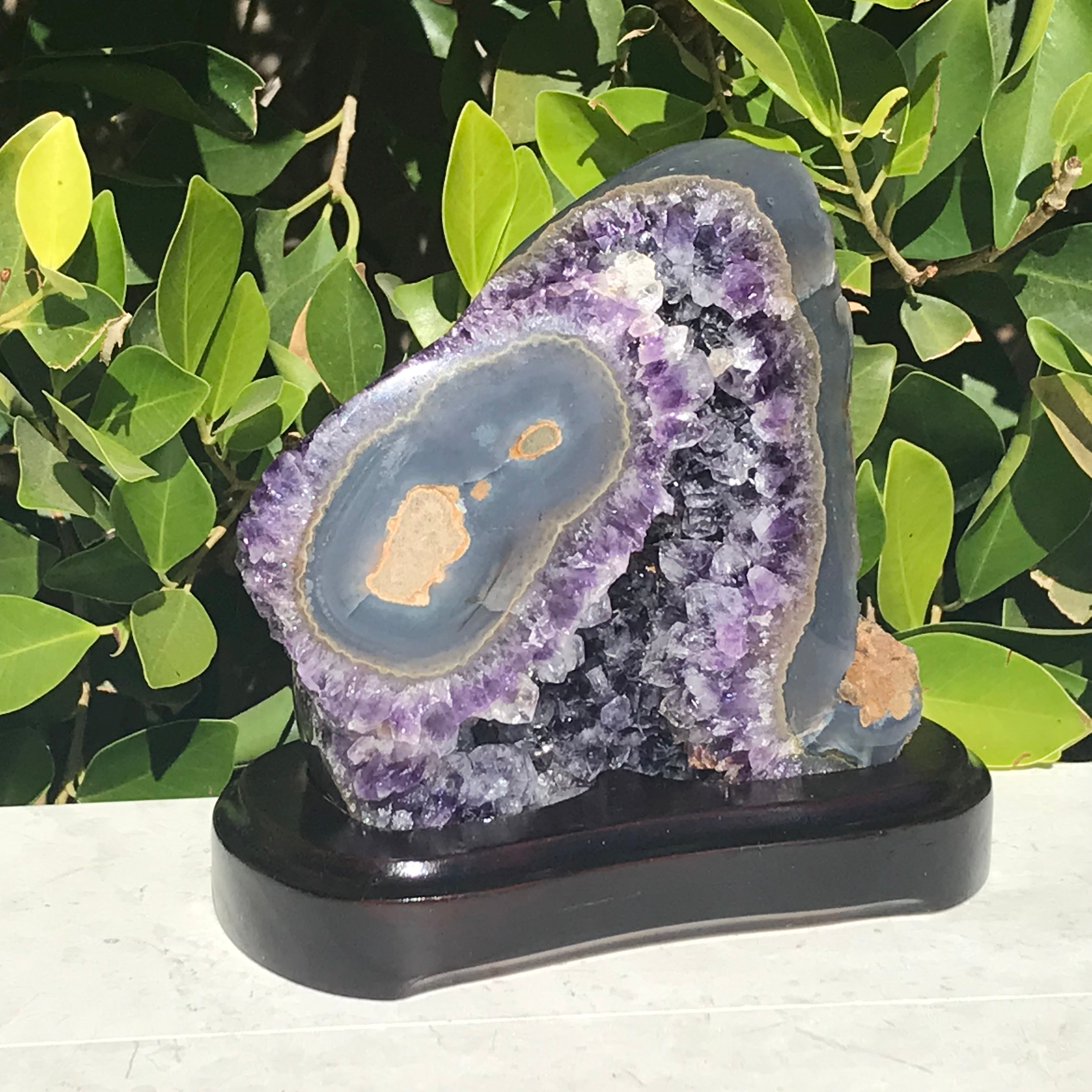 Blue Agate Eyed Amethyst Freeform