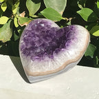 Crystal Faced Amethyst Heart