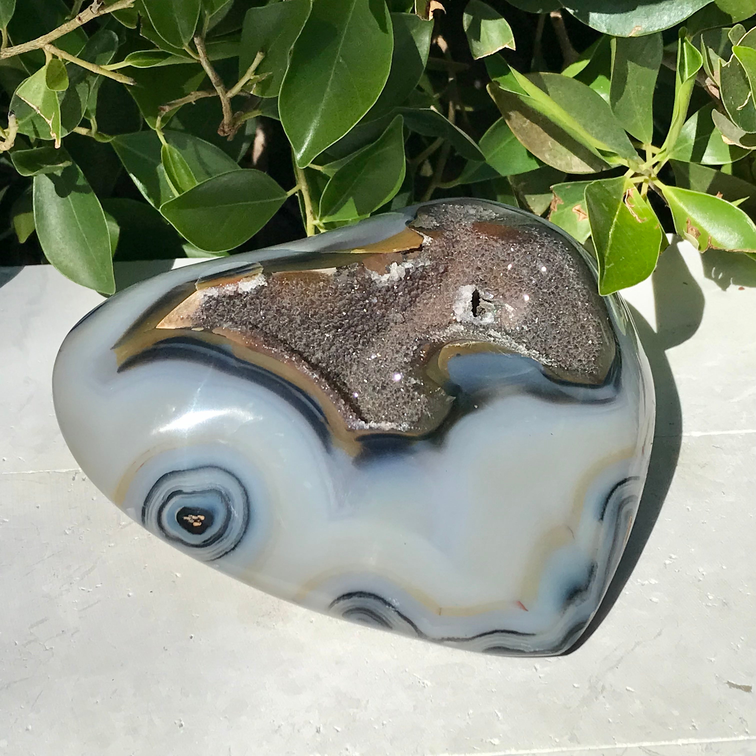 Multicolored Brazilian Agate Heart