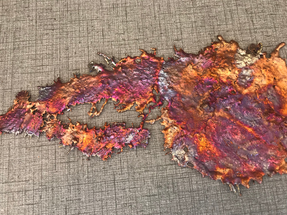 Exclusive Rainbow Copper Splash Wall Art