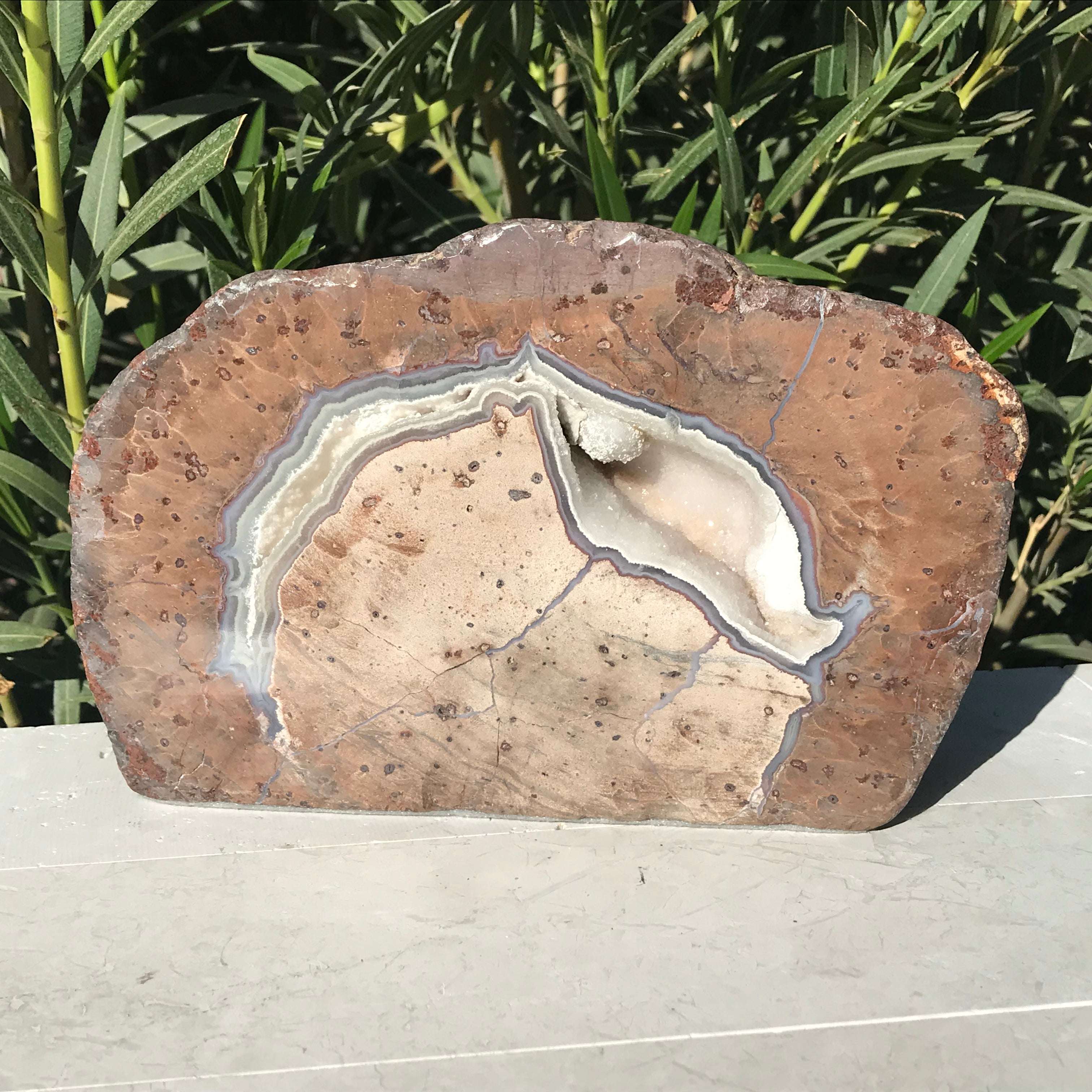 Lavender Banded Dugway Geode