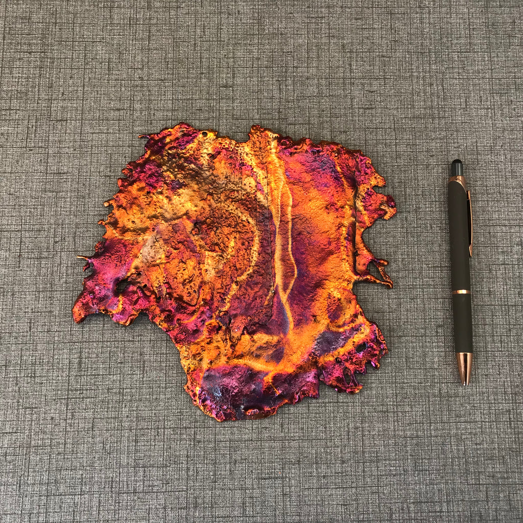 Striated Rainbow Splash Copper Art