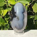 Black and Blue Banded Agate Egg.