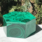Hexagon Malachite Box