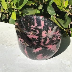 Polished Rhodonite Bowl